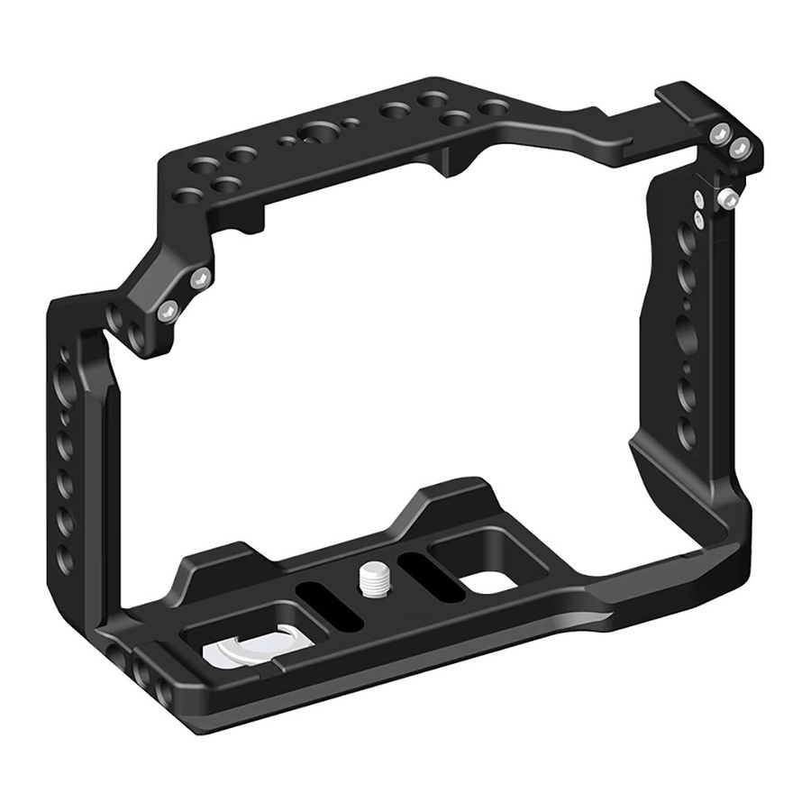 XT-XINTE Kamerakäfig aus Aluminium für Sony A7/A9 Serie, Schwarz, Full Frame Schutz-Rig mit 1/4 und 3/8 Zoll Anschlüssen - Bild 3