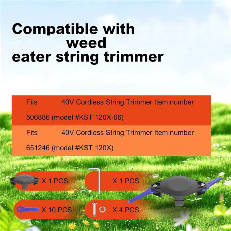 Kobalt ABWR-KST120X Trimmerklingen- und Abdeckkappen-Set passend für KST120X-06 und KST2040-06 Weed Eater Klingen-Set - Bild 4