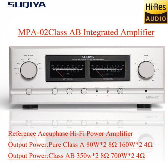 SUQIYA MPA-02 HiFi-Verstärker Klasse A/B in Silber mit Fernbedienung und Tone-Unterstützung - Bild 1