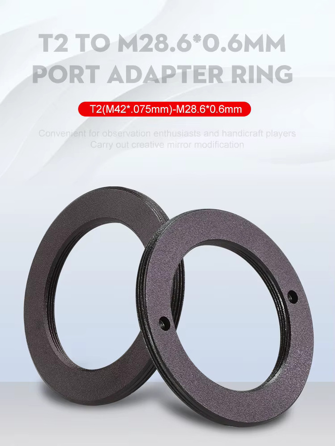 Datyson T2-M28.6 Astronomischer Teleskopfilter-Adapterring in Schwarz für ASI-Kameras mit 1,25-Zoll-Filteranschluss - Bild 5