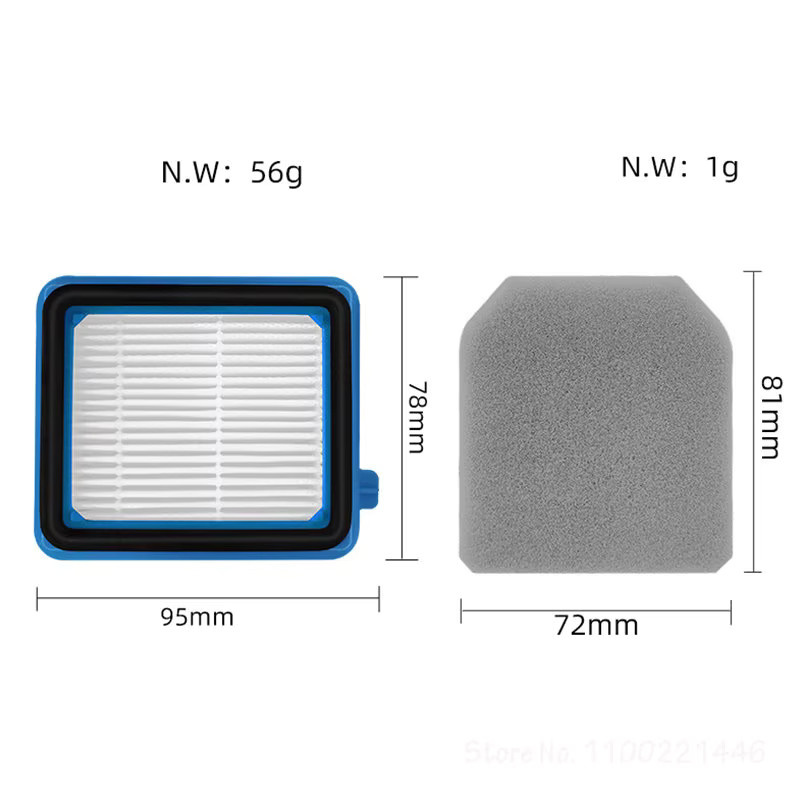 Waschbarer HEPA-Ersatzfilter in Blau für Electrolux Staubsauger Modelle Q6-8 WQ61 WQ71 WQ81 - Bild 2
