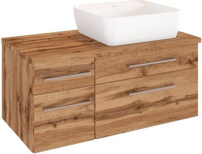 HELD MÖBEL Waschtisch Davos in Braun und Multicolour, Wandmontage, B/H/T: 90 x 54 x 47 cm - Bild 1
