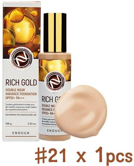 Genug Premium Rich Gold Double Wear Radiance Foundation, 100ml, Transparentes Beige, Glänzend - Bild 1