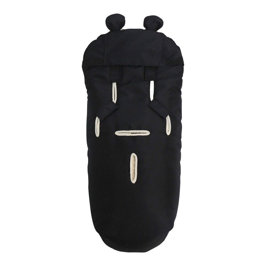 Kaiser Winterfußsack XL EARS WOOL in Schwarz mit Wolle - Bild 2
