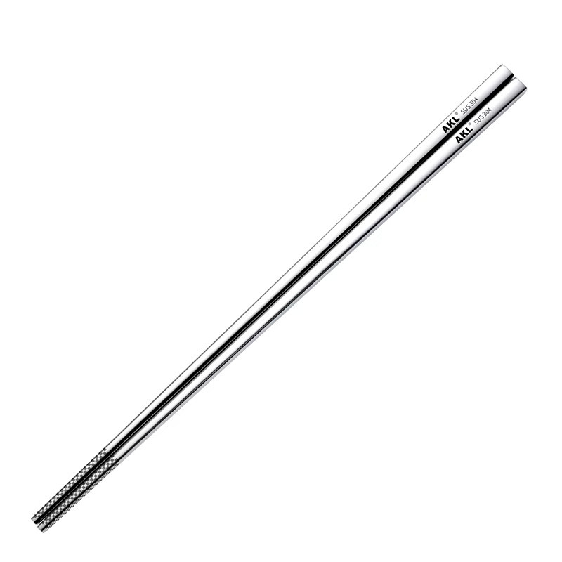 PGY Essstäbchen aus Edelstahl 304 in Silber, rutschfeste Metallstäbchen für den Haushalt - Bild 4