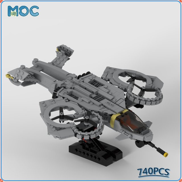 MOCBUILDING Seawasp Flugzeug Kämpfer, Bausteine, 740-teiliges Set - Bild 1
