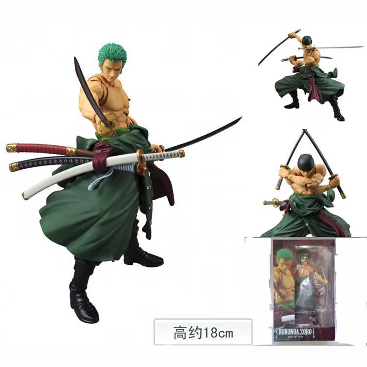 Bandai One Piece Anime Actionfigur Zoro Ruffy Ace Multicolor mit beweglichen Gelenken als Sammlerstück - Bild 3