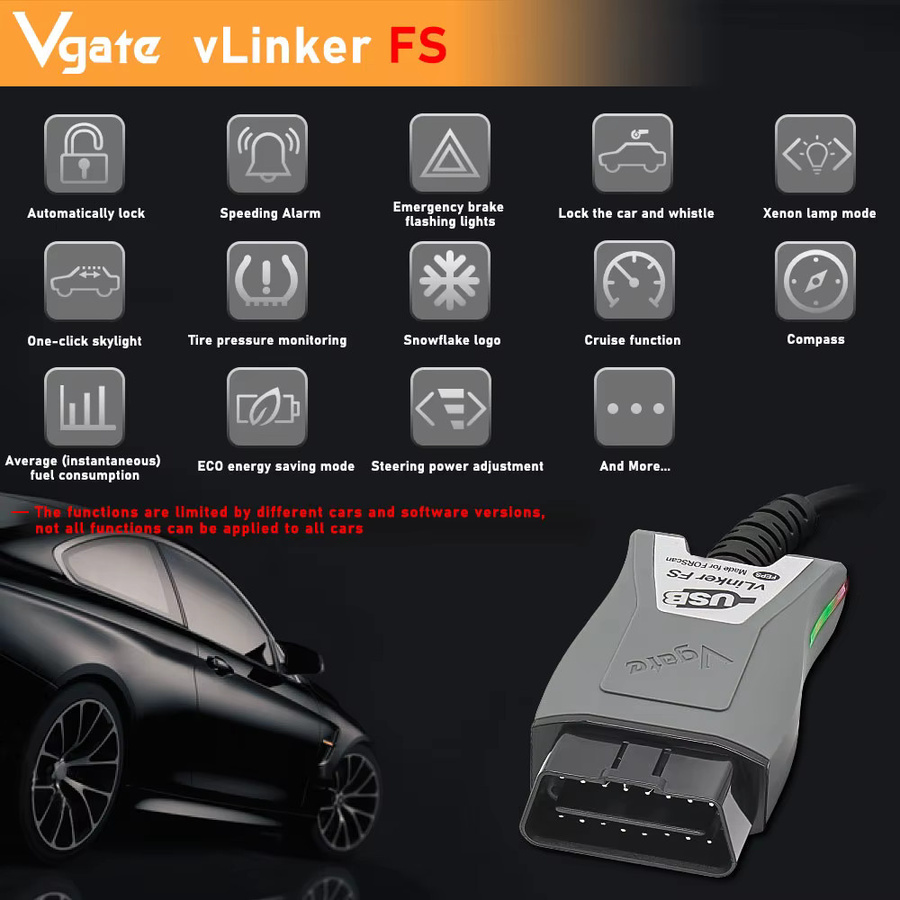 Vgate VLinker FS USB OBD2 Scanner für Ford und Mazda zur Fahrzeugdiagnose - Bild 3