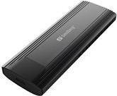 Sandberg M.2 NVMe SSD Speichergehäuse mit USB 3.2 Gen 2 und USB-C Anschluss in Schwarz - Bild 1