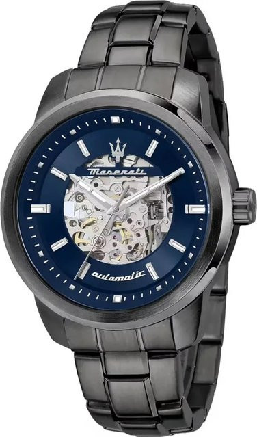 Maserati Herrenuhr Automatik, Edelstahl, Blau, 44 mm - Bild 1