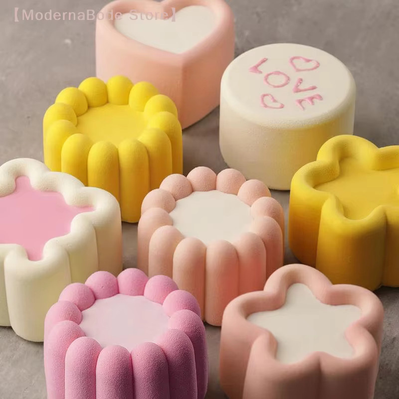 Silikonform Hoeaden in Schwarz für Bento-Kuchen, Schokolade, Mousse, Seife oder Kerzen mit Herz-, Blumen-, Quadrat- und Sternformen - Bild 2
