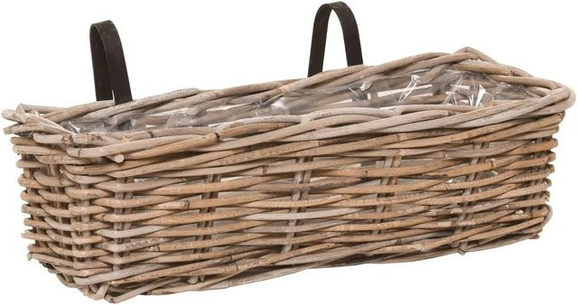 Vivanno Blumenkasten Sacada in Rattan-Optik, Farbe Braun, B/T/H: 46 x 18 x 14 cm - Bild 1