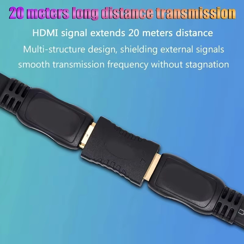 HDMI Buchse-zu-Buchse Verlängerungskabel Version 1.4 in Schwarz für Computer-Video-Verbindungen mit geradem Anschluss - Bild 3