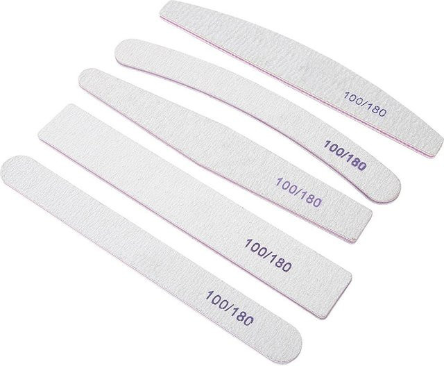 CosyHome Doppelseitige Schleif-Puffer-Nagelfeilen, 5 Stück, White - Bild 1