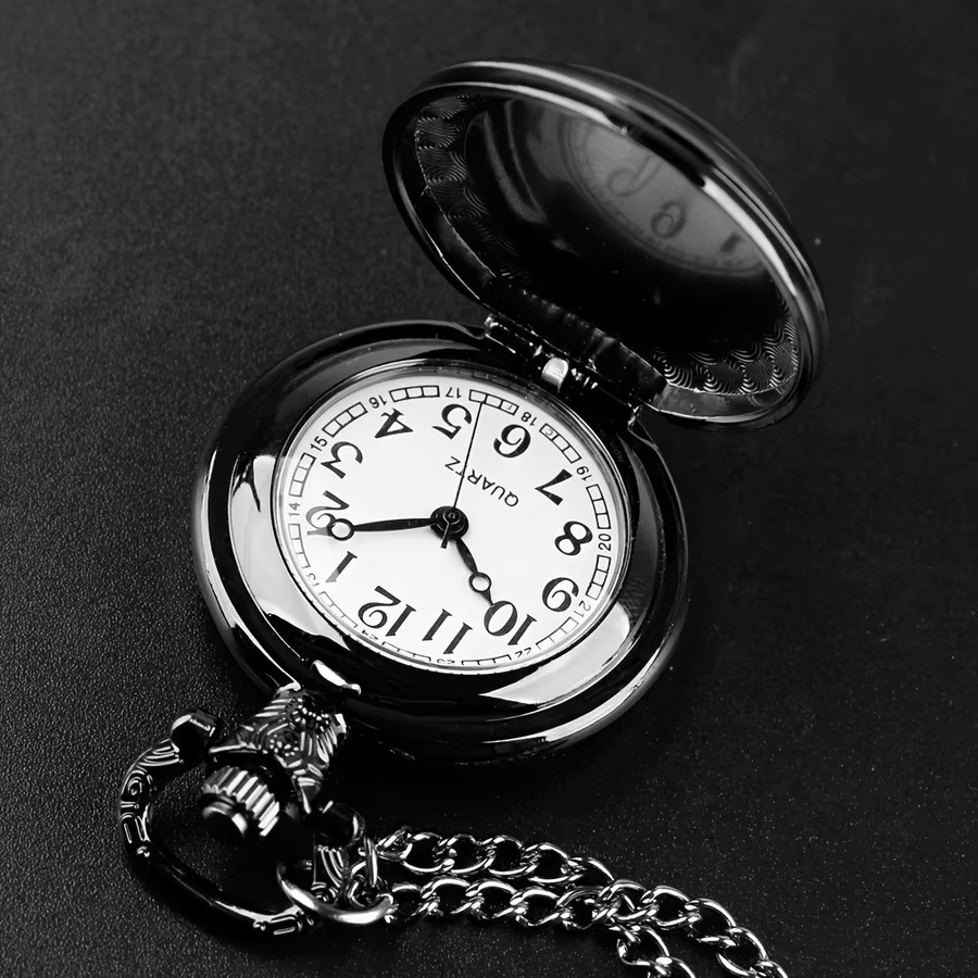 JBAILI Taschenuhr, Quarzuhr, Schwarz, Herren, Vintage - Bild 2