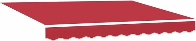vidaXL Markisenersatzstoff aus Polyester in Rot, B/T: 325 x 245 cm - Bild 1