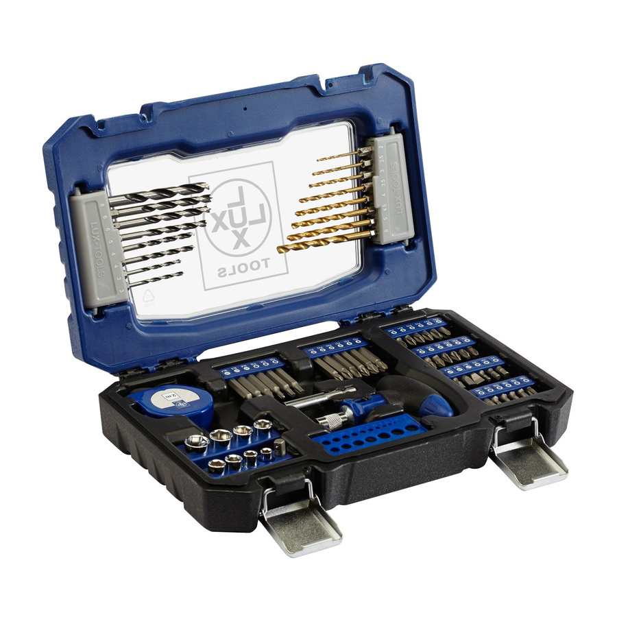 LUX-TOOLS Bohrer- und Bit-Set 66-teilig in Blau - Bild 2