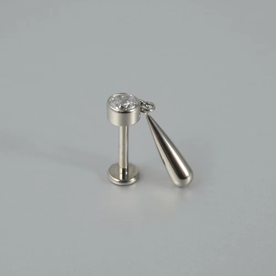 Dreamlee Ohrringe, Titan, Silber, Minimalistisch, Unisex - Bild 1