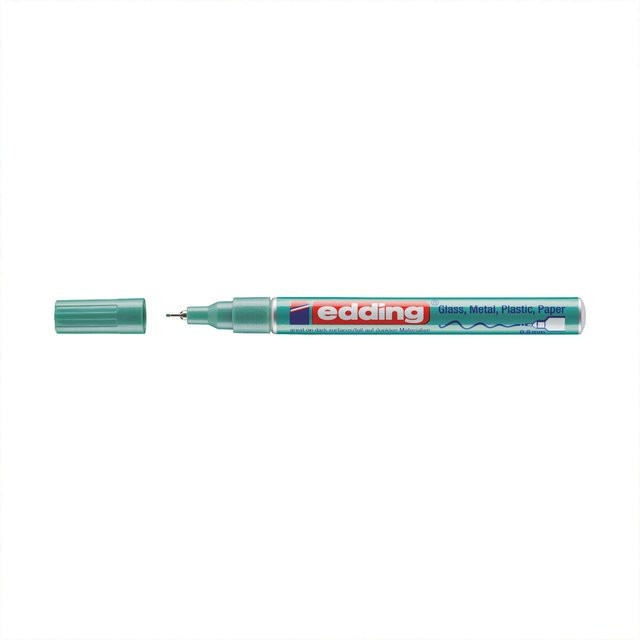 edding 780 Glanzlackmarker Permanent in Grün Metallic mit Bullet-Spitze - Bild 1
