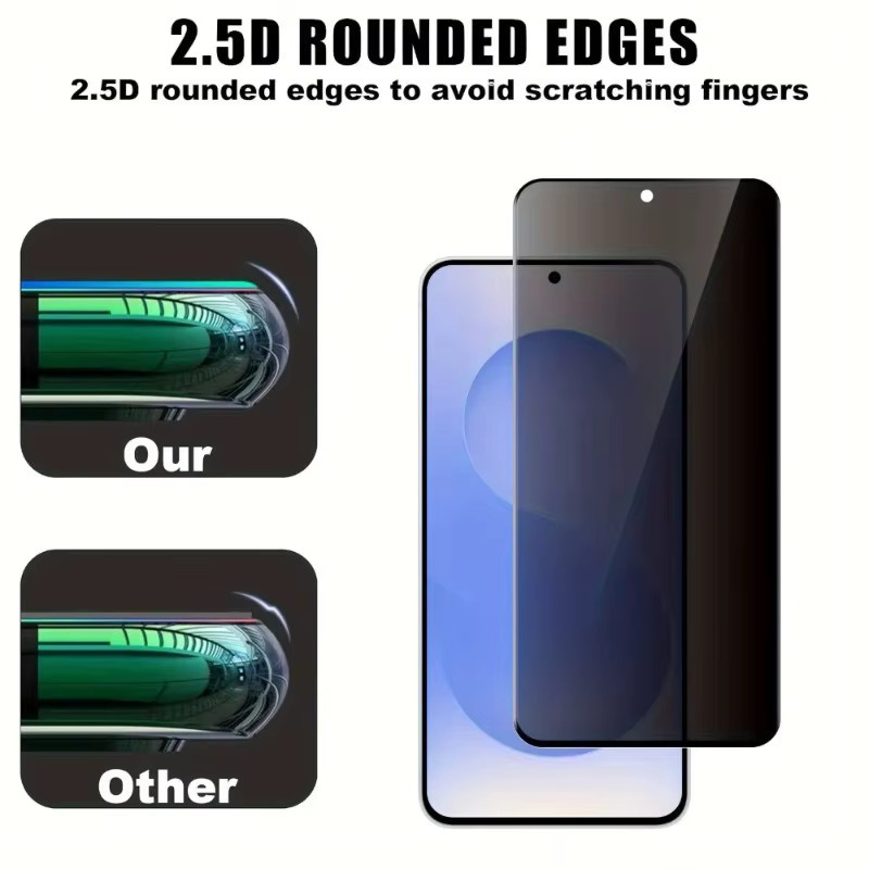 2 Stück Anti-Spy Displayschutzfolie aus gehärtetem Glas für Samsung Galaxy S26 S25 S24 S23 S22 S21 Ultra Plus FE Edge mit vollständiger Abdeckung - Bild 3