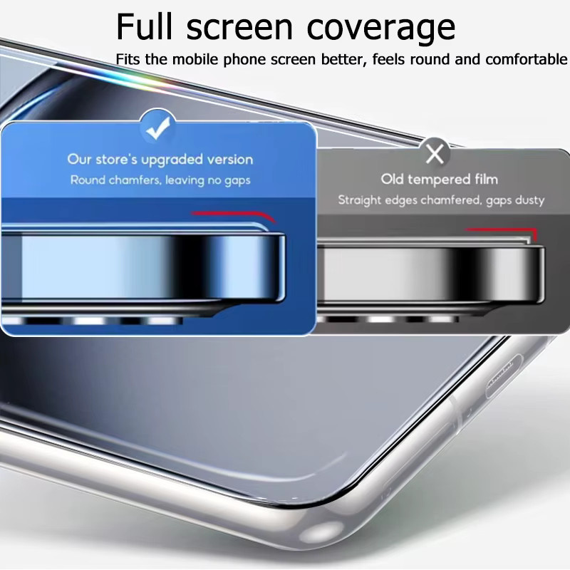 3er-Pack OnePlus Nord 4 Displayschutzfolie aus gehärtetem Glas mit vollständiger Abdeckung und Fingerabdruck-Entsperrfunktion, transparent - Bild 4