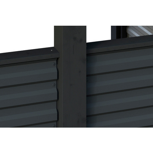 SKANHOLZ Einzelcarport Friesland Set 11 mit Rück- und Seitenwand, Breite: 314 cm, Tiefe: 555 cm, anthrazit-schwarz - Bild 2