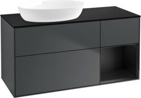 V&B Waschtischunterschrank Finion in Schwarz lackiert, Breite: 120 cm, Tiefe: 50,1 cm, Höhe: 50,1 cm - Bild 1