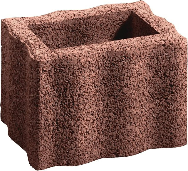 Wellino Pflanzstein Braun als Randbegrenzung und Pflanzwand B/T/H: 30 x 20 x 20 cm - Bild 1