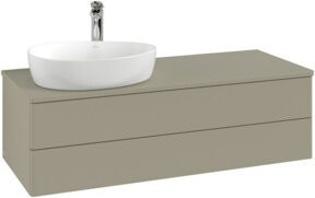 V&B Waschtischunterschrank Antao mit Frontstruktur und Beleuchtung, Anthrazit lackiert, B/T/H: 120 x 50 x 50 cm - Bild 1