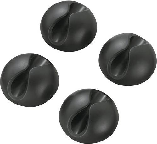 TRU COMPONENTS Kabelhalter SWC-10BK/4P selbstklebend Schwarz 4er-Pack mit maximal 9mm Durchmesser - Bild 1