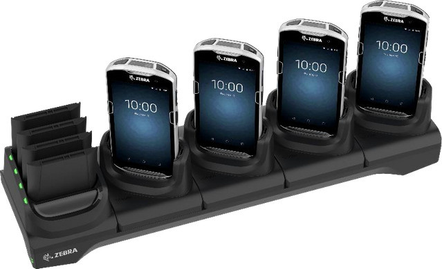 Zebra 5-Slot Ethernet ShareCradle Docking Station mit 10Mb LAN für Zebra TC51 und TC56 in Schwarz (CRD-TC51-5SETH-01) - Bild 1