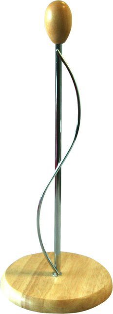 Axentia Küchenrollenhalter aus Metall und Holz in Silber - Bild 1