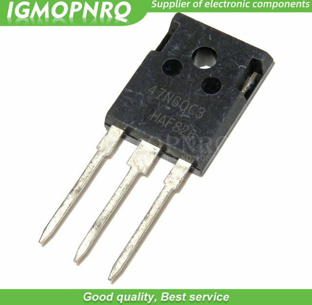 Infineon 47 N60C3 SPW47N60C3 TO-247 Leistungstransistor, 10er Set, Schwarz - Bild 1
