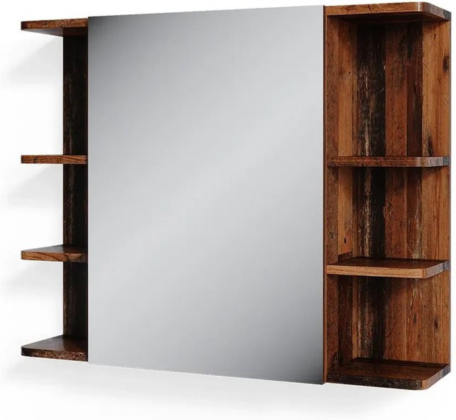 Vicco Badspiegelschrank Fynn Old Style in Eiche Dunkel, B/H: 80 x 64 cm - Bild 2