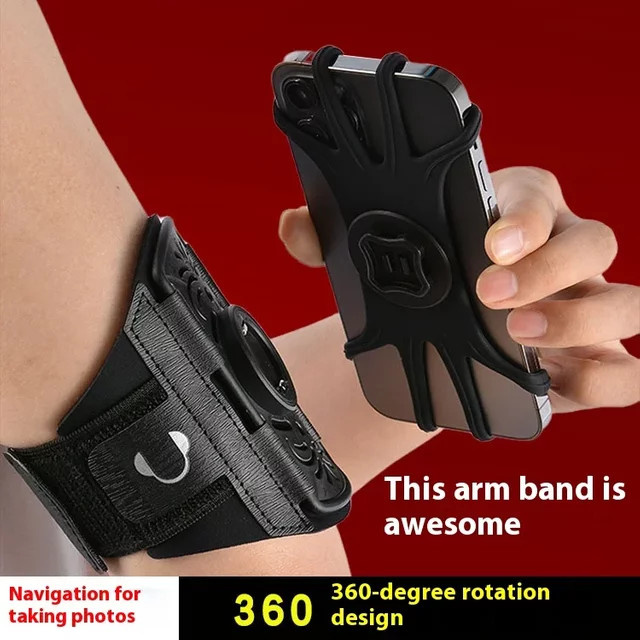 Mairuige Sport-Handytasche als multifunktionale Laufarmtasche in Schwarz mit 360 Grad rotierbarem Armband - Bild 1