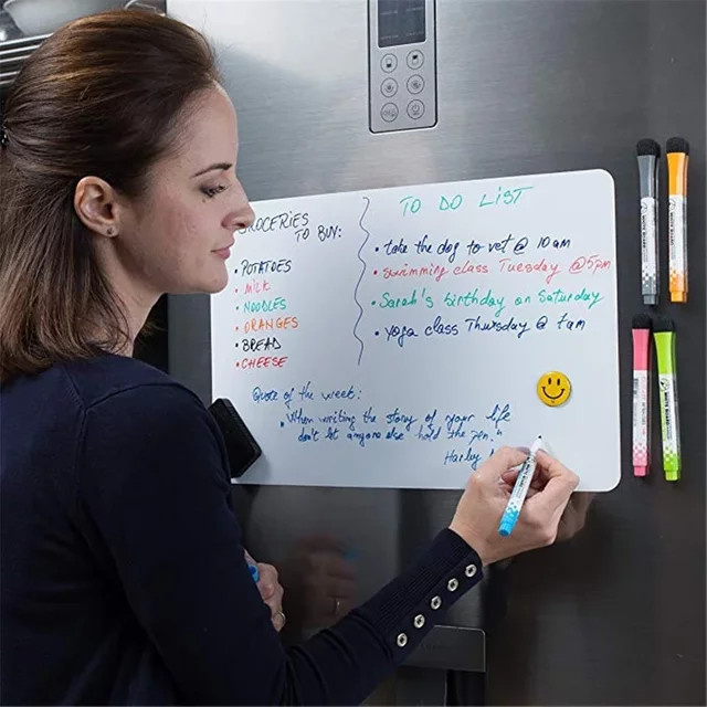 Löschbares A4 Whiteboard als Organizer und Planer für Küche und Kühlschrank in Weiß - Bild 1