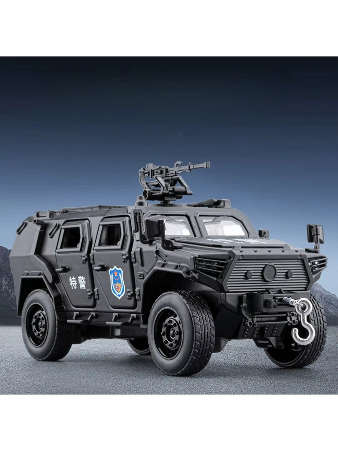 Warriors Gepanzertes Polizeiauto, Automodell, 1:32, mit Rückziehfunktion, Sound und Lichteffekten - Bild 3