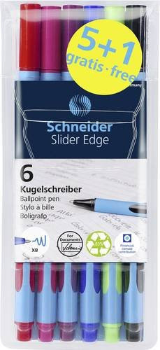 Schneider Slider Edge Kugelschreiber XB Set, 6er Etui, sortierte Farben - Bild 1
