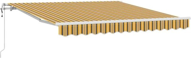 vidaXL Einziehbare Markise Mehrfarbig, manuell und fernbedienbar, Breite: 350 cm, Tiefe: 250 cm - Bild 1