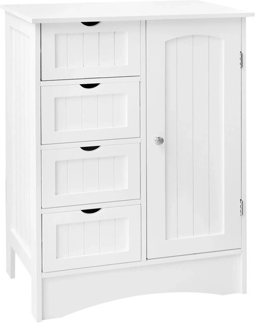 ML-Design Badezimmerschrank Weiß aus MDF-Holz B: 55 cm, H: 81 cm, T: 30 cm - Bild 2