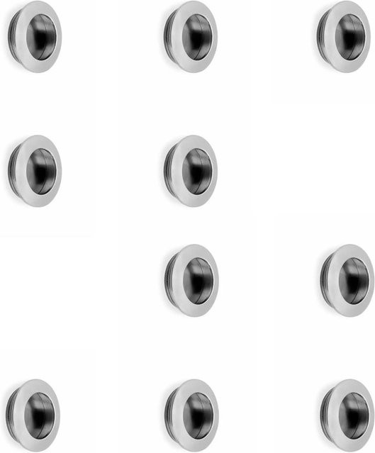 Emuca Paiporta Möbelgriffe Set aus 5 Stück, Farbe Nickel Satiniert, Material Zamak, Achsabstand: 160 mm, Länge: 192 mm - Bild 1