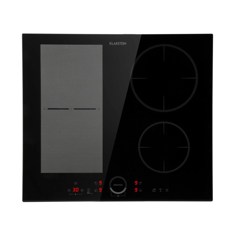 Klarstein Delicatessa 60 Hybrid Einbaukochfeld Induktion mit 4 Zonen, Schwarz, Glas - Bild 2