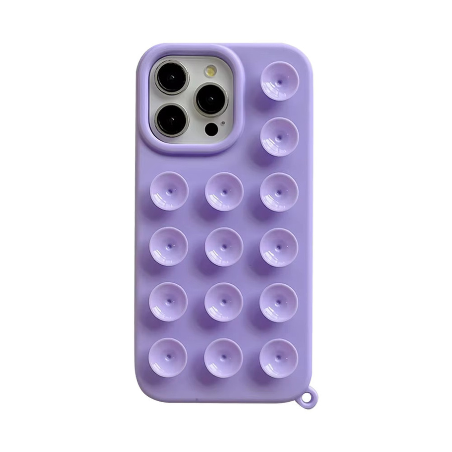 TUNEDEE 3D-Saugnapf-Telefonhülle für iPhone 15 14 13 12 11 Pro Max Plus in Pink, stoßfeste Anti-Rutsch-Abdeckung - Bild 5