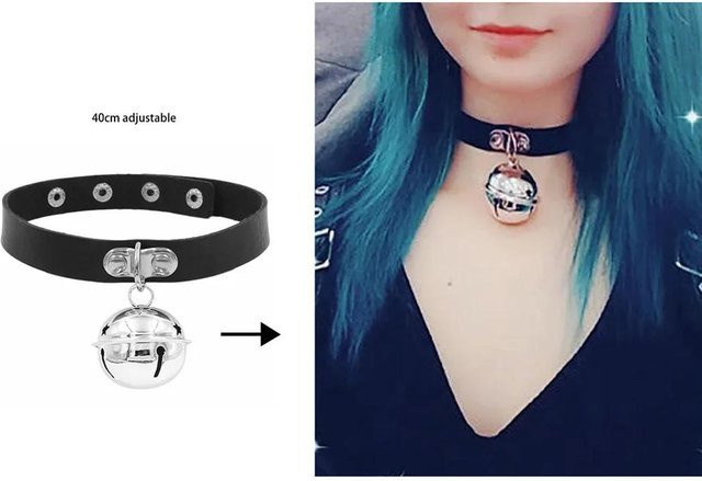 YIRAN Choker Halskette, Leder, Schwarz, Unisex - Bild 1