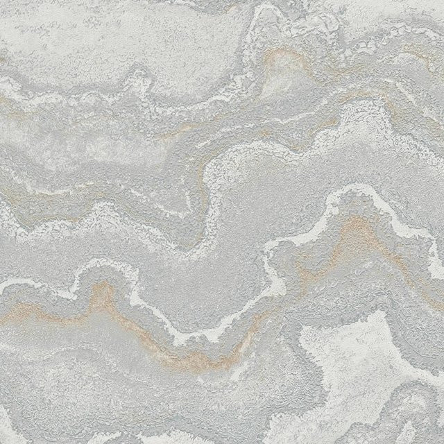 PROFHOME Grafik Tapete 396595-GU in Marmoroptik mit Metallic-Effekt in Grau, Silber und Gold, Vlies-Tapete, Breite: 0,53 m, Länge: 10,05 m - Bild 1