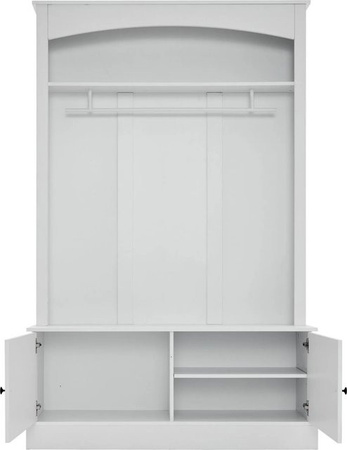 okwish Garderobenschrank mit Schuhbank und verstellbaren Regalen in Weiß, B/T/H: 120 x 40 x 190 cm