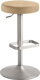Mayer Sitzmöbel Barhocker 1200 höhenverstellbar Mikrofaser beige, Breite: 44 cm - Bild 1