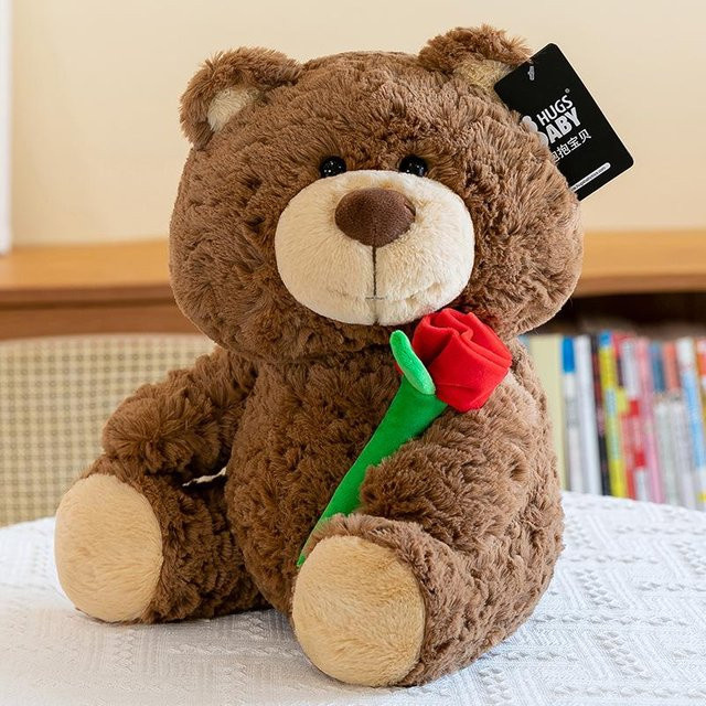 Rosenbär Teddybär Plüschtier Puppe, braun, 35 cm - Bild 1