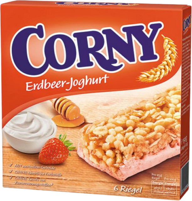 Corny Classic Erdbeer-Joghurt Müsliriegel 6 x 25 g - Bild 1