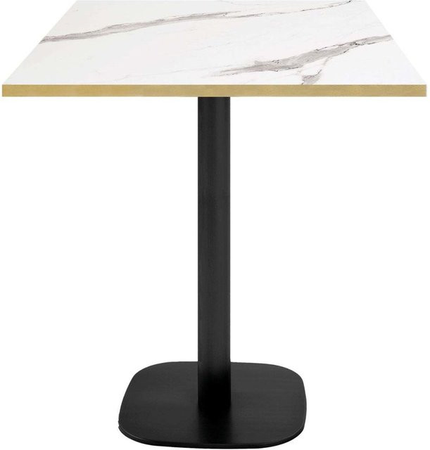 RestooTab Snacktisch Round quadratisch in Weiß und Schwarz, B/T/H: 70 x 70 x 93 cm - Bild 1